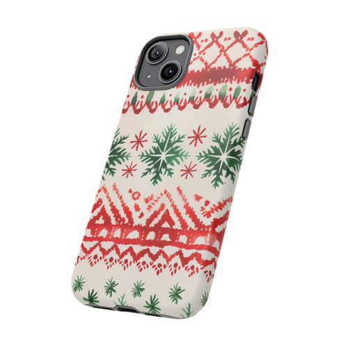 Watercolor Study of Christmas Patterns - Impact Resistant Phone Case